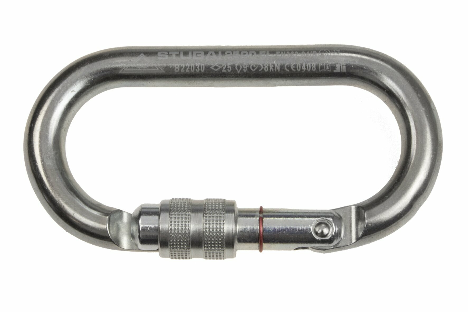 Stahlkarabiner OVAL mit Schraubsicherung 25kN