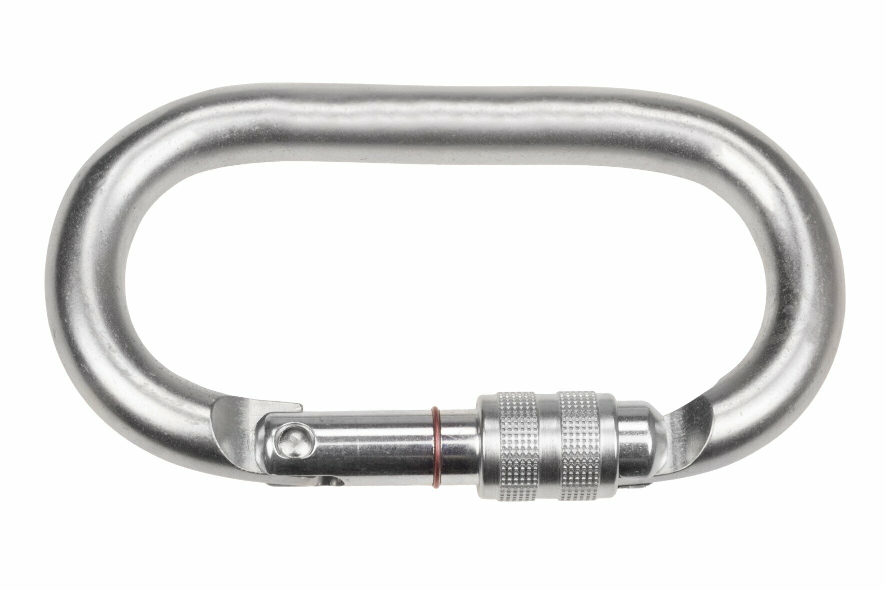 Stahlkarabiner OVAL mit Schraubsicherung 40 kN